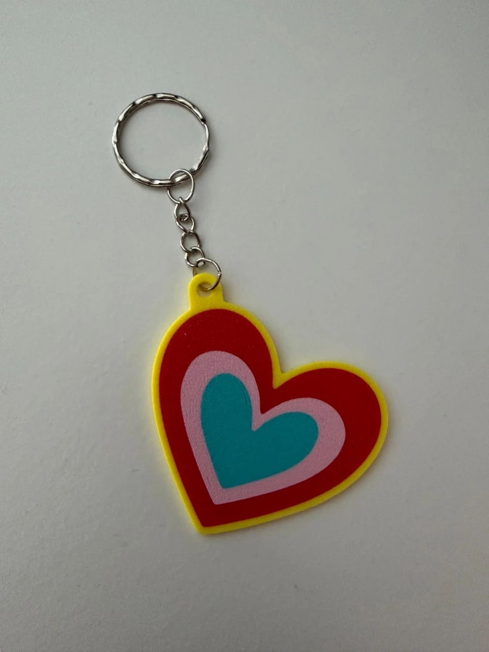 Keychain colorful heart